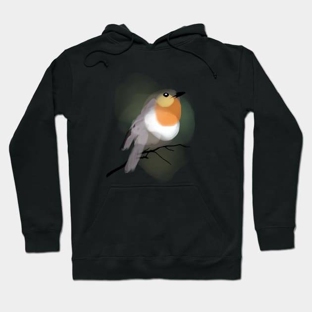 A little bird perching on a branch Hoodie by RavenWolfCat